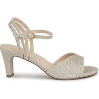 Paradox London Women's 'Nova' Wide Fit Heeled Sandals in Gold | Size: 7