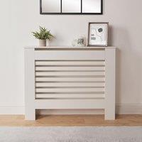 OHS Wood Effect Radiator Cover Sideboard Shelf in Black | Size: Small