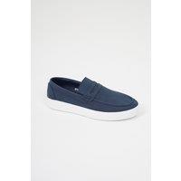 Brave Soul Men's Faux Suede Loafers in Navy | Size: 9