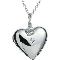 Hot Diamonds Women's Romantic Heart Locket in Silver | Size: 45 cm