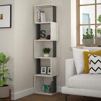 Decortie Piri' Modern Bookcase Display Unit 161cm in Off-White | Size: 1 Pack