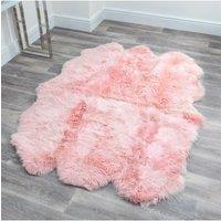 Sextuple Blush Pink Sheepskin Rug