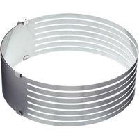 KitchenCraft Stainless Steel Adjustable Cake Slicer, Cake Layer Guide in Silver
