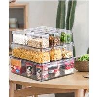 Living and Home 10pcs Fridge Storage Containers 18.5L Food Fruit Vegetable Organizer with Lids in Clear