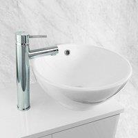 Nes Home Febia Tall Basin Mixer Tap Chrome in Silver