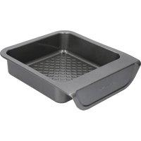 MasterClass Smart Stack Non-Stick Square Baking Tray, Carbon Steel Roasting Tray in Grey