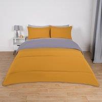 OHS Soft Coverless 10.5 TOG Duvet Set Pillowcase Quilted Cover in Mustard | Size: King