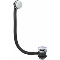 Nes Home Round Click Clack Sprung Bath Waste with Overflow in Black