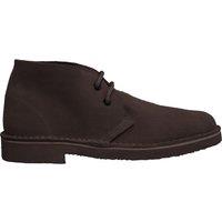 Roamers Men's Real Suede Unlined Desert Boots in Dark Brown | Size: 4