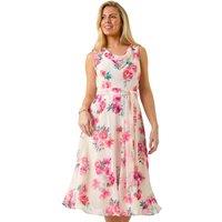 Petite Floral Cowl Neck Midi Dress