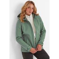 TOG24 Women's 'Keld' Shower Resistant Hooded Softshell Jacket in Light Green | Size: 18
