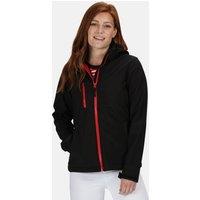 Regatta Women's Venturer 3-layer Waterproof Hooded Softshell Jacket in Black | Size: 18