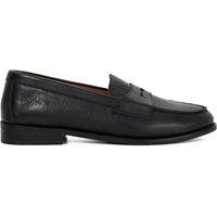 Dune London Women's Wide Fit 'Ginelli' Leather Loafers in Black | Size: 6