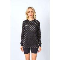 JTAPHRIQUE Women's Royal Gold Dust Full length Back Zipper Women Jumper Top in Black | Size: Medium