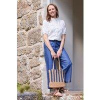 Lily & Me Women's Emma Short Sleeve Embroidered Cotton Shirt in White | Size: 18