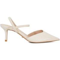 Dune London Women's Wide Fit 'Classical' Strappy Heels in Ecru | Size: 3