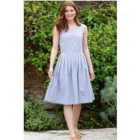 Kite Women's Chesil Organic Cotton Ticking Dress in Navy | Size: 12