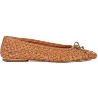 Dune London Women's 'Heat' Leather Ballet Pumps in Tan | Size: 8