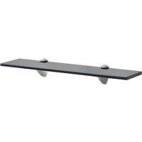 Berkfield Home Floating Shelf Glass 50x10 cm 8 mm in Black