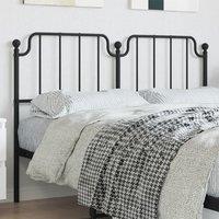 Metal Headboard Black 160 cm