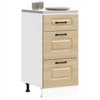Berkfield Home Kitchen Base Cabinet Kalmar Sonoma Oak Engineered Wood