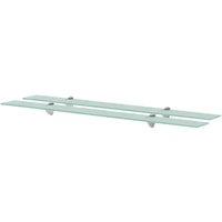 Berkfield Home Floating Shelves 2 pcs Glass 100x10 cm 8 mm in Clear
