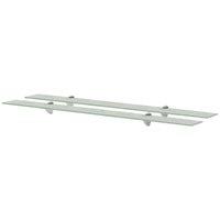 Berkfield Home Floating Shelves 2 pcs Glass 100x20 cm 8 mm in Clear