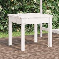 Berkfield Home Garden Bench White 50x44x45 cm Solid Wood Pine | Size: 50 x 44 x 45 cm
