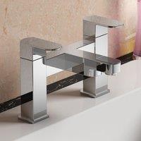 Nes Home Chrome Square Bath Filler Mixer Tap in Silver