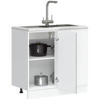 Berkfield Home Kitchen Base Cabinet Porto Grey Sonoma Engineered Wood