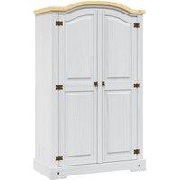Berkfield Home Wardrobe Mexican Pine Corona Range 2 Doors White