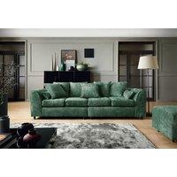 Abakus Direct Harriet Crushed Chenille 4 Seater Sofa in Rifle Green