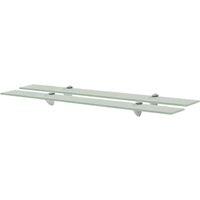 Berkfield Home Floating Shelves 2 pcs Glass 80x10 cm 8 mm in Clear