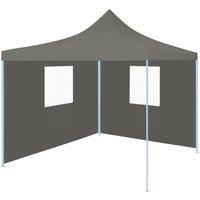 Berkfield Home Foldable Party Tent Pop-Up with 2 Sidewalls 3x3 m Anthracite in Black