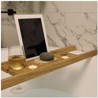 MijMoj Design Solid Oak Bath Tray Caddy 70cm in Brown