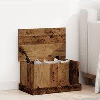 Berkfield Home Storage Box Old Wood 30x50x28 cm Engineered Wood in Brown | Size: 30 x 50 x 28 cm