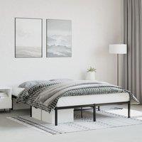 Metal Bed Frame Black 160x200 cm
