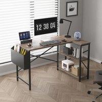 MCC Direct Computer Desk L Shaped Corner Desk with Adjustable shelves - Lotus 120cm in Grey