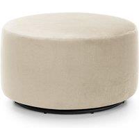 Abakus Direct Chicago Spill-Proof Velvet Swivel Footstool in Cream