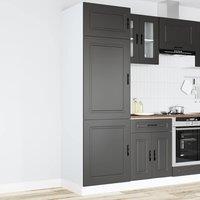 Berkfield Home Kitchen Cupboard "Porto" Black Engineered Wood