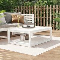 Berkfield Home Garden Table White 121x82.5x45 cm Solid Wood Pine