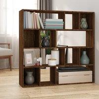 Book Cabinet/Room Divider Brown Oak 105x24x102 cm