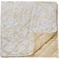 Sanderson 'Pyramus' Cotton Quilted Throw in Gold