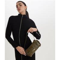 Madein Women's Nora Pressed Olive PU Box Shoulder Bag