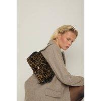 Madein Women's Nora Pressed Olive PU Box Shoulder Bag