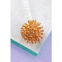 Otis Jaxon London Women's Dandelion Sterling Silver Floral Pendant in Rose Gold