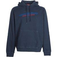 Diesel Men's Industry Denim Division Logo Navy Blue Hoodie | Size: Large