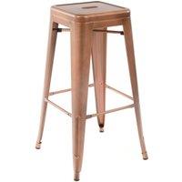 netfurniture Lyone High Stool Vintage Copper in Black