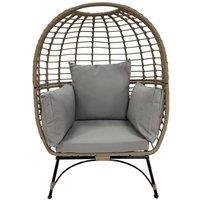 Furniture Maxi Bradway KD Leisure Standing Chair Rattan Outdoor Egg Chair in Yellow