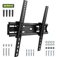 VonHaus Suitable for 26-60" Screens, Ultra-Slim Tilting TV Wall Bracket in Black